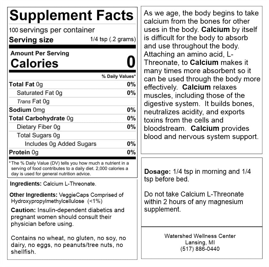Calcium L-Threonate - Bone Builder 100g Powder