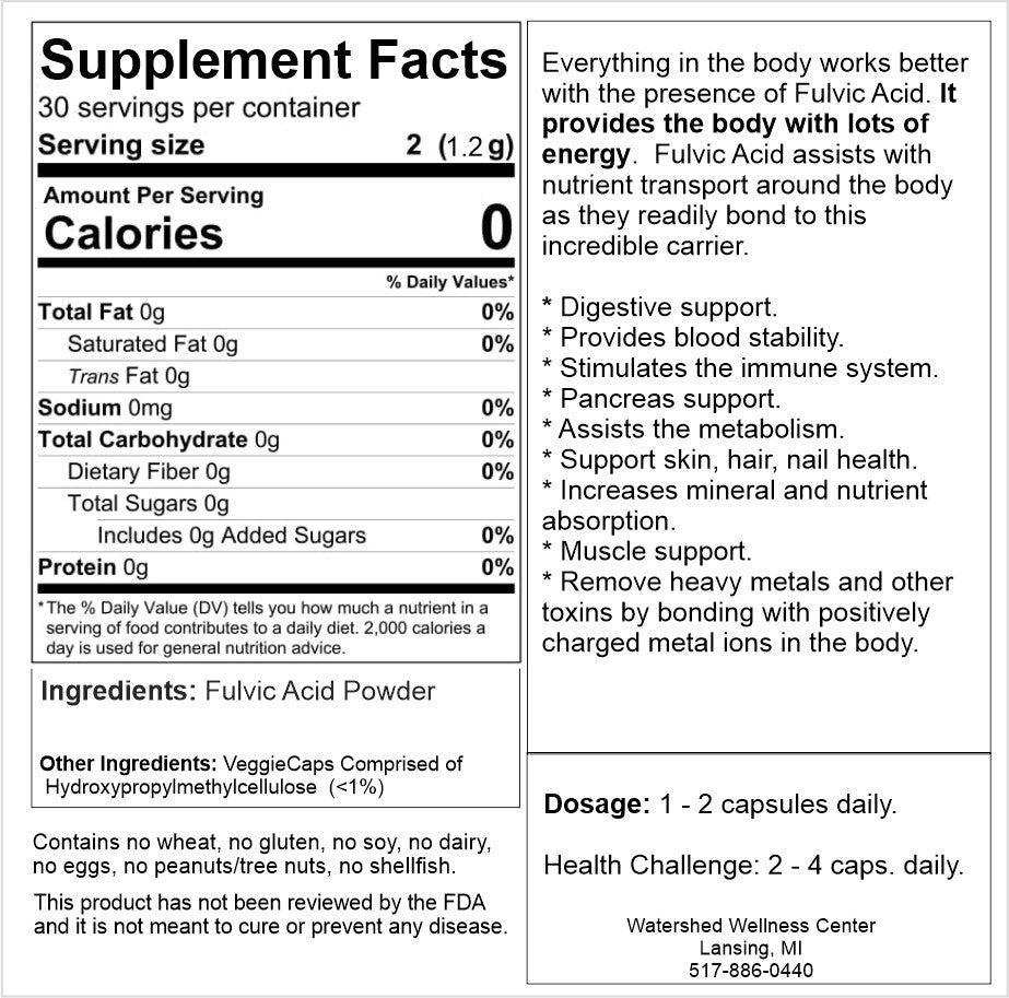 Fulvic Acid Capsules