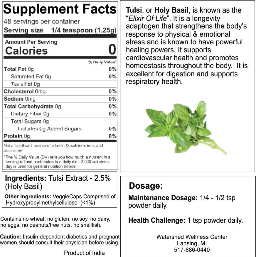 Tulsi - Holy Basil Extract Powder-2 oz.