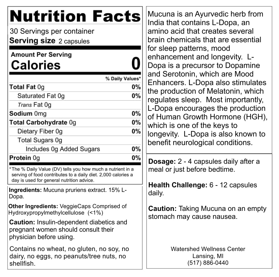 Mucuna Capsules (60 Capsules)