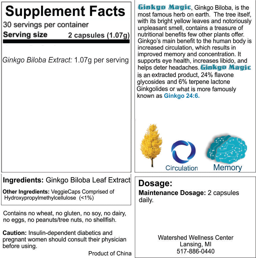 Dr. Bob's Ginkgo Magic Capsules (60 Capsules)