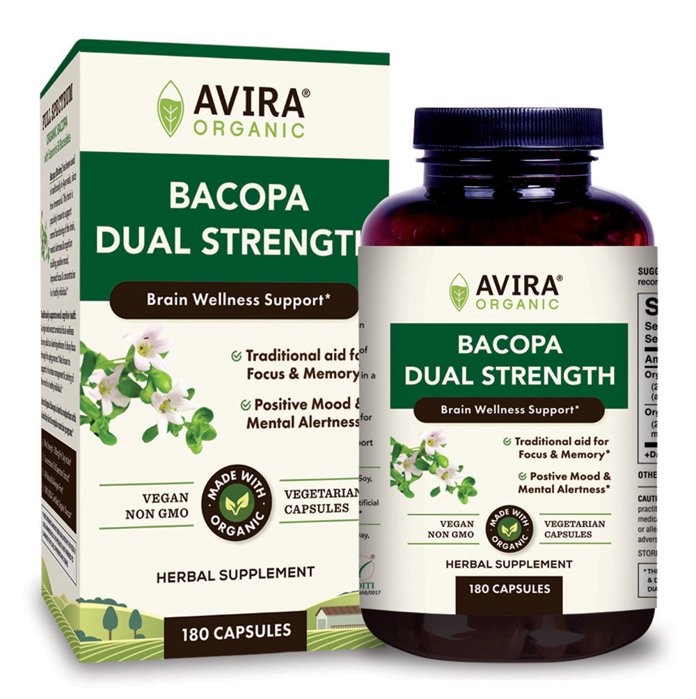 Avira Organic Bacopa Dual Strength (180 Capsules)