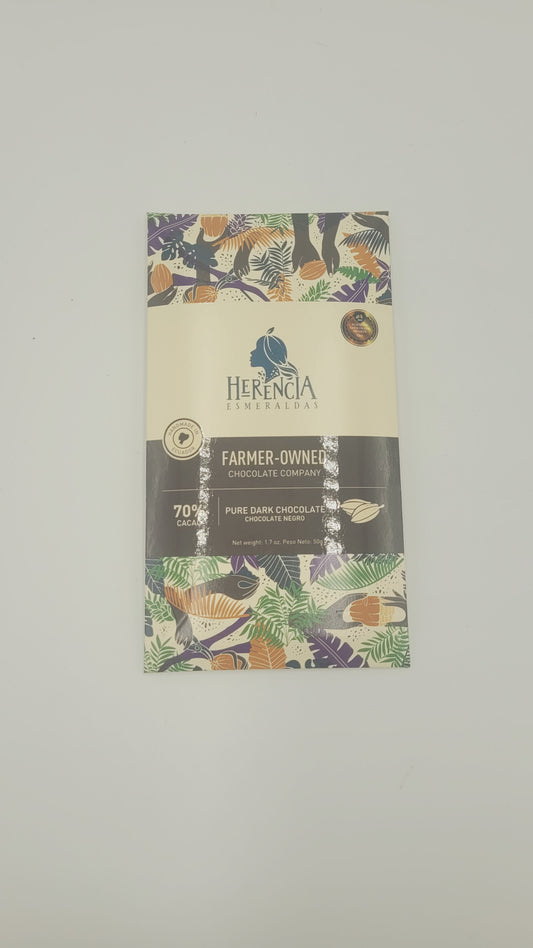 Herencia Chocolate Bar - 70% Pure Dark Chocolate