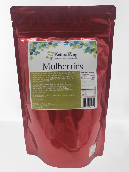 Mulberries, Sun Dried 8 Oz