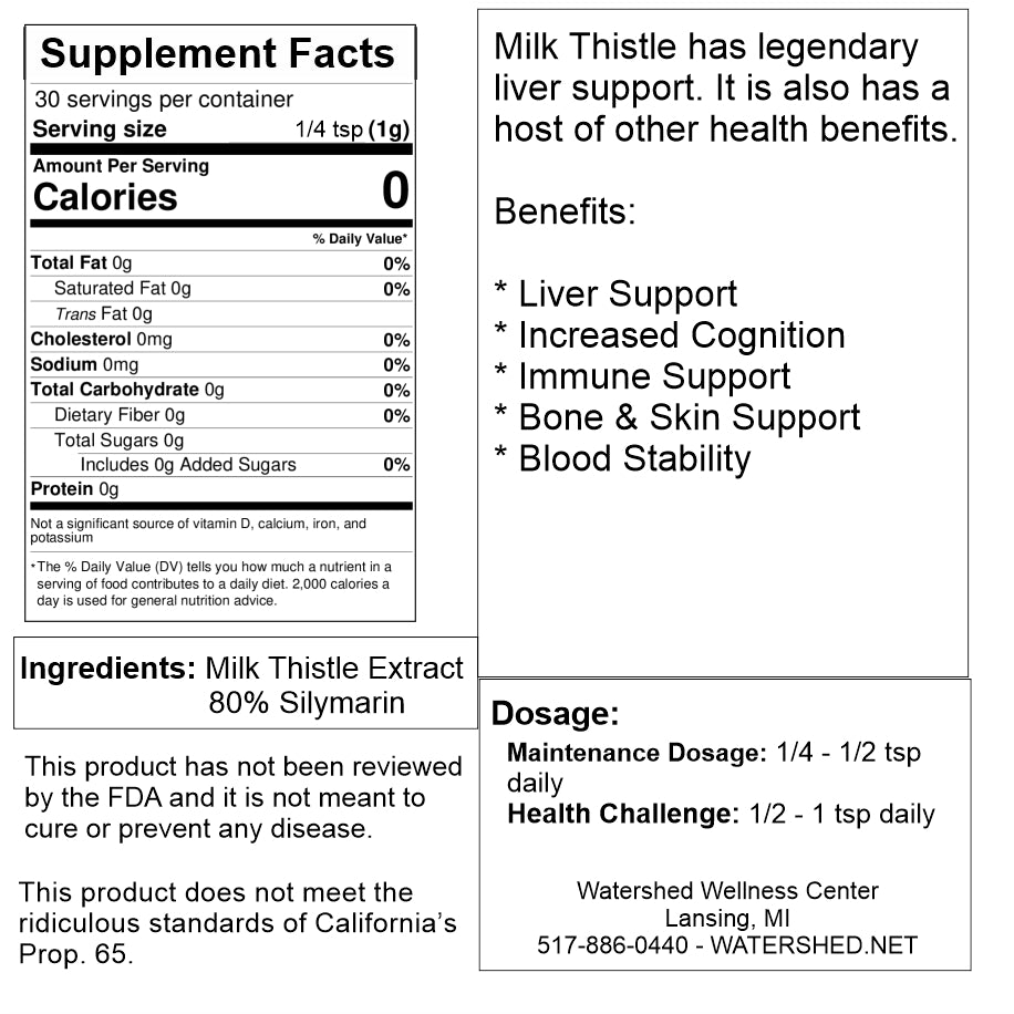 Milk Thistle Extract Powder 2 oz