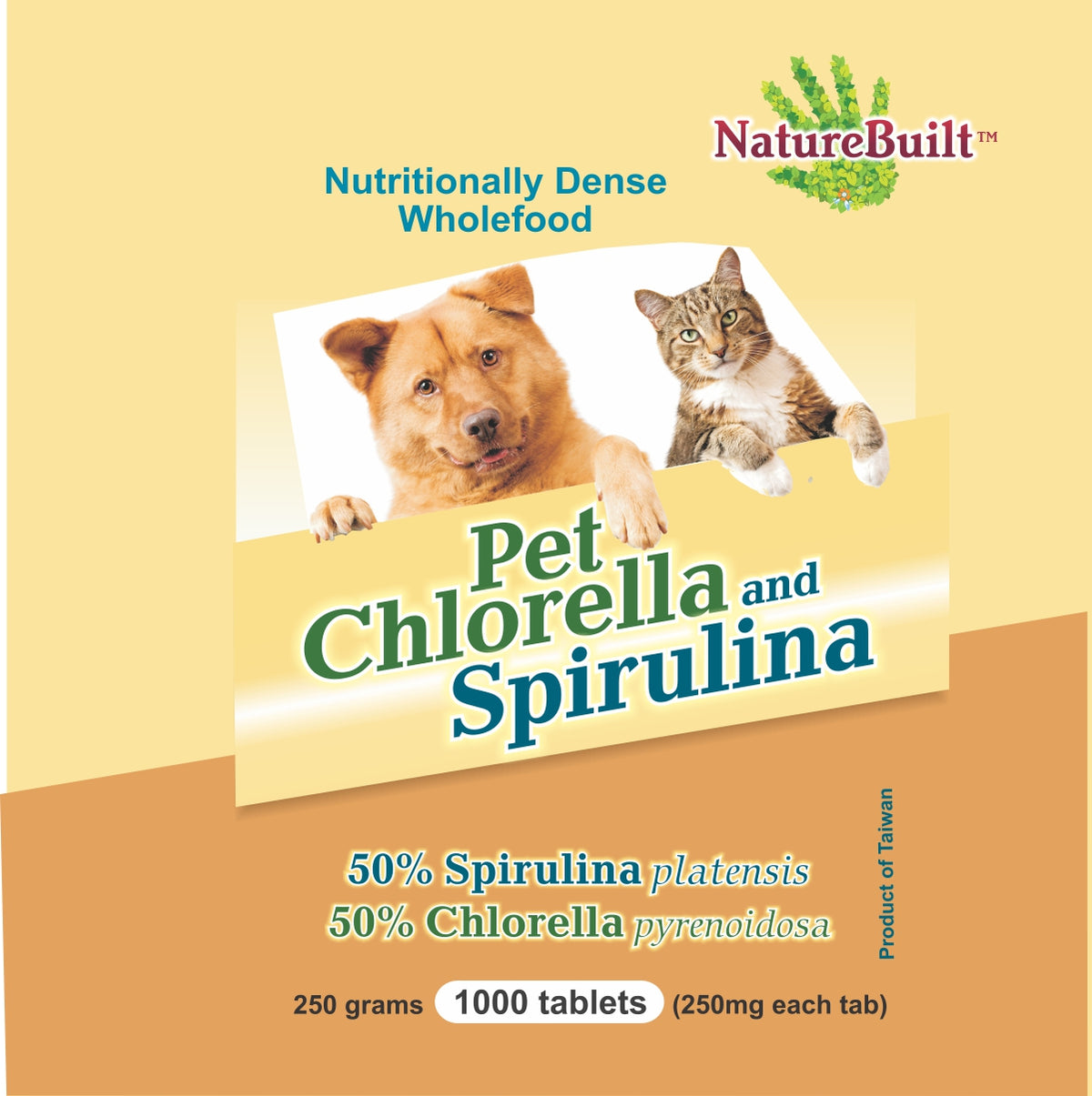 50% Chlorella 50% Spirulina Pet Tablets