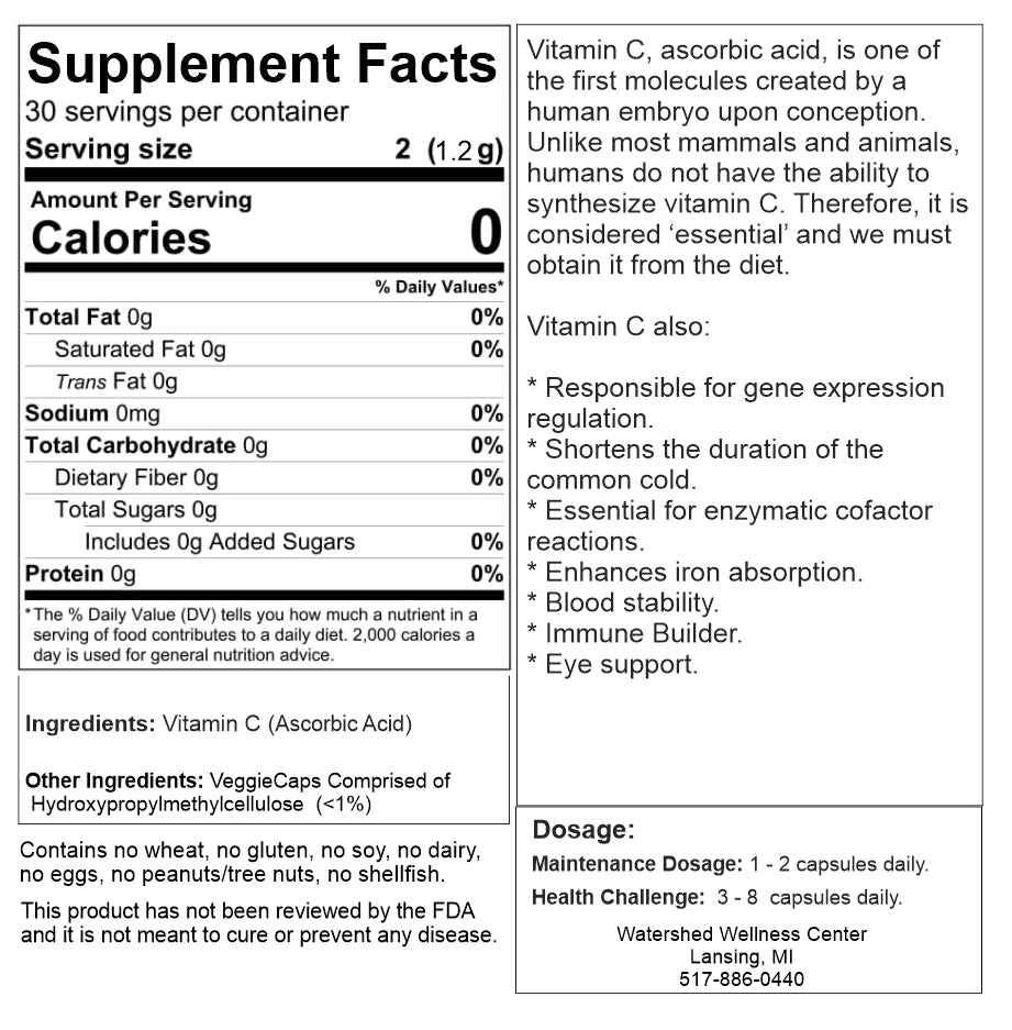 Vitamin C (Ascorbic Acid) Capsules