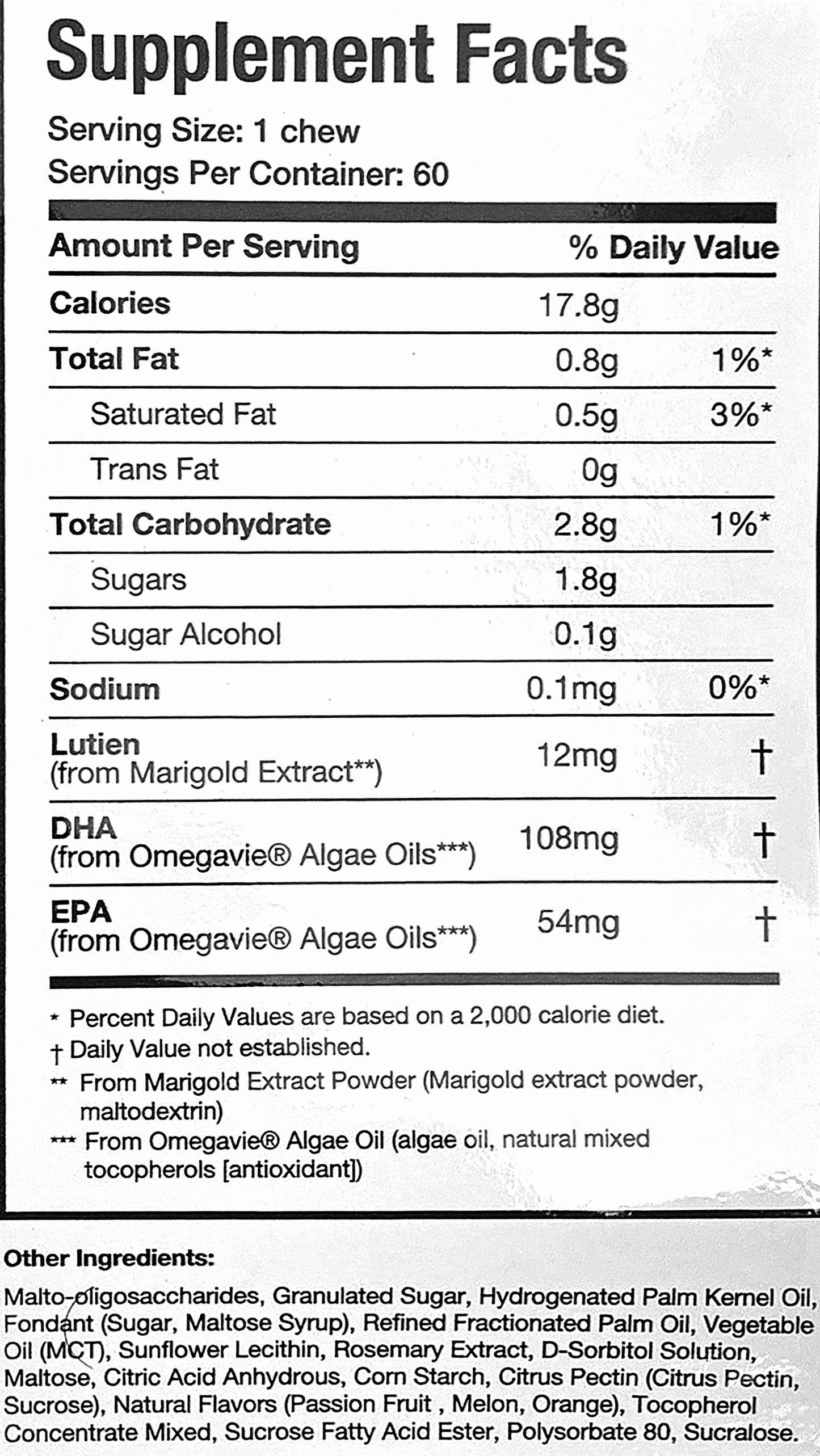 Lutein & Omega-3 Chewables
