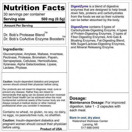 DigestZyme Digestive Enzyme Blend (60 Capsules)