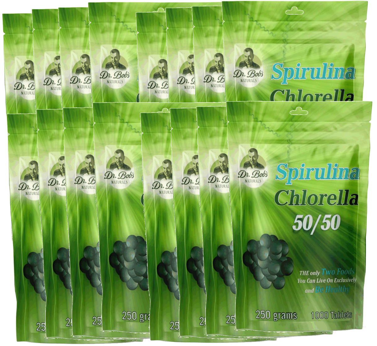 Organic Chlorella Spirulina 50/50 Tablets SURVIVAL PACK