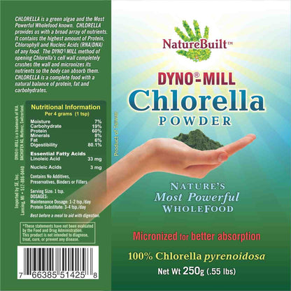 Nature Built - DynoMill 100% Chlorella Powder 250g