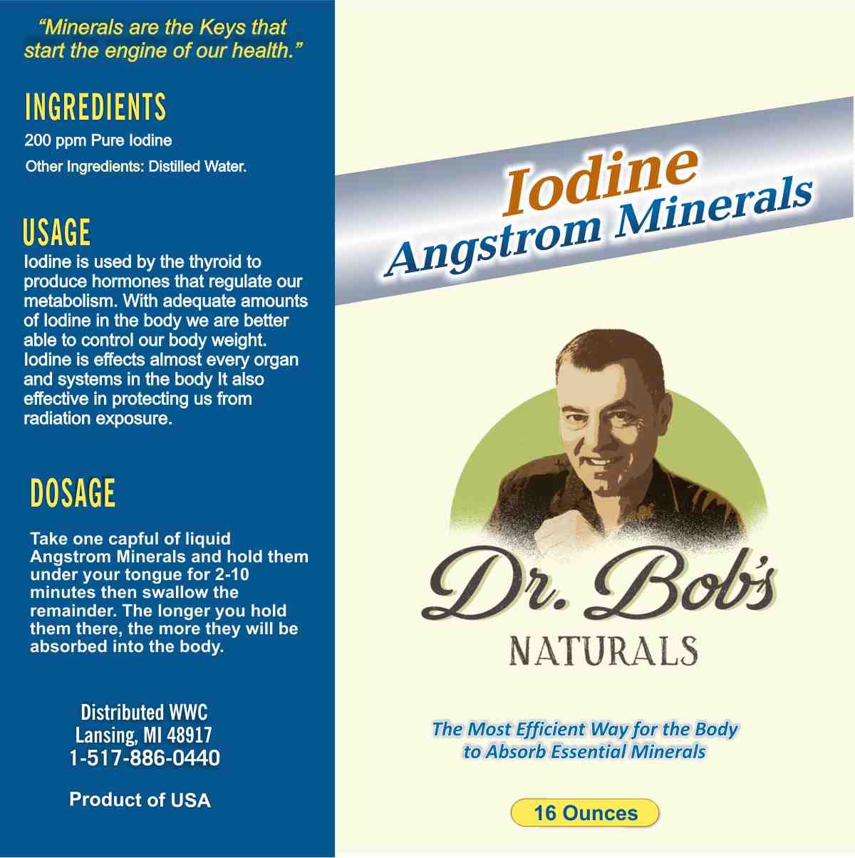 Dr. Bob&#39;s Angstrom Iodine- 16oz Bottle