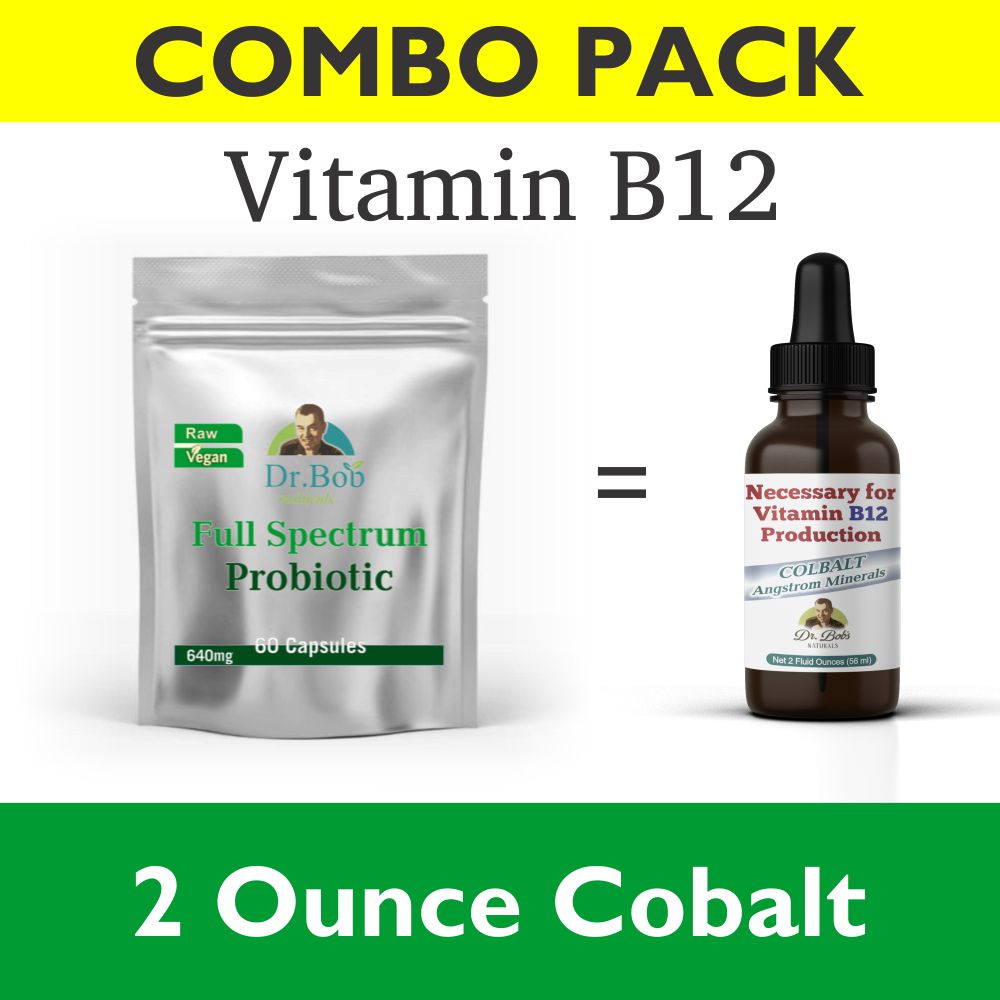 Vitamin B12 COMBO PACK - Cobalt 2oz/Full Spectrum Probiotics - 2oz