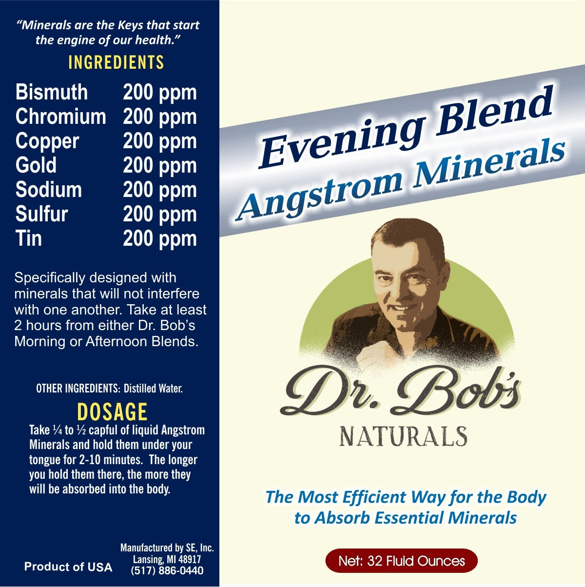 Dr. Bob&#39;s Angstrom Minerals - Evening Blend (32 Oz. Bottle)
